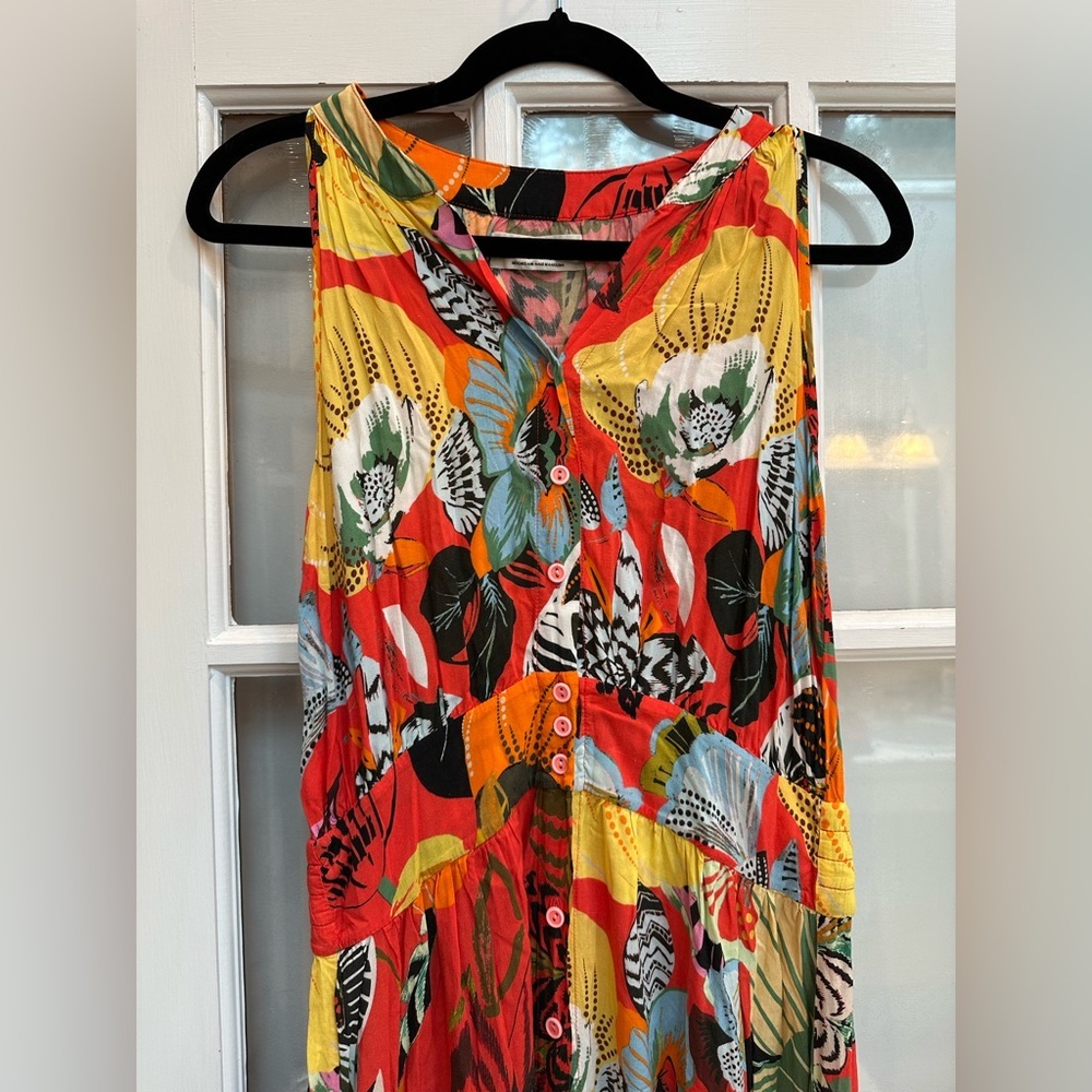 Aldomartins Burge Maxi Dress Vibrant Tropical Resort Coastal  Floral Size 6 S - Picture 6 of 15